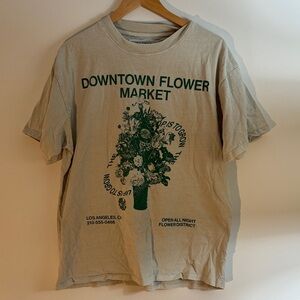 ✅ PACSUN Short Sleeve Graphic Tee Shirt Downtown Flower Market Los Angeles Sz L